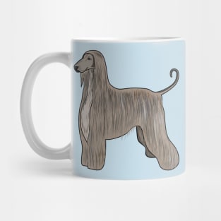 Afghan hound dog cartoon illustration Mug